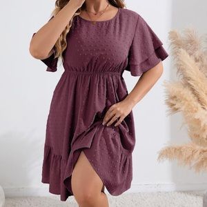Shein, maroon dress, great for fall weddings